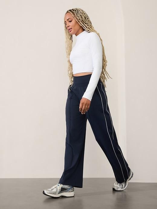 Venice High Rise Track Stripe Wide Leg Pant Product Image