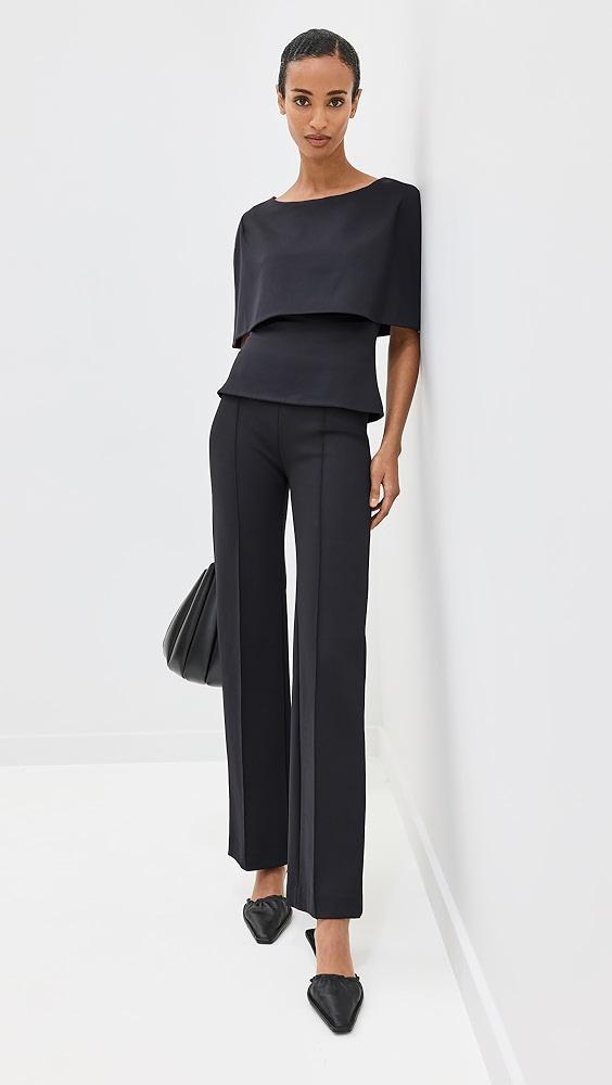 Rosetta Getty Pintuck Fitted Straight Pull-On Pants | Shopbop Product Image