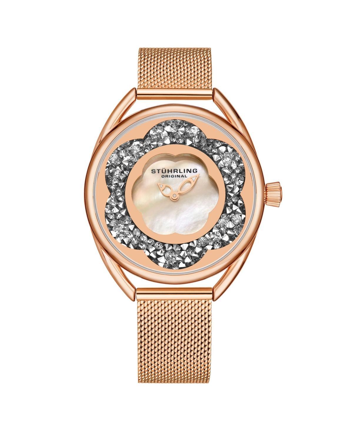 Stuhrling Womens Silver Tone Mesh Stainless Steel Bracelet Watch 38mm Product Image