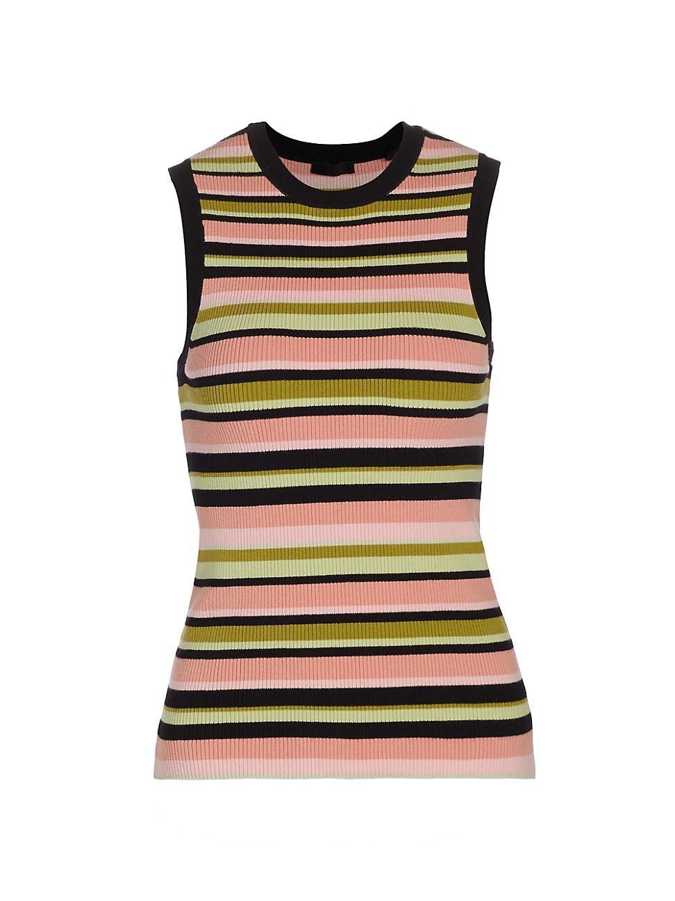 Multi-Yarn Cotton Stripe Tank Top Product Image