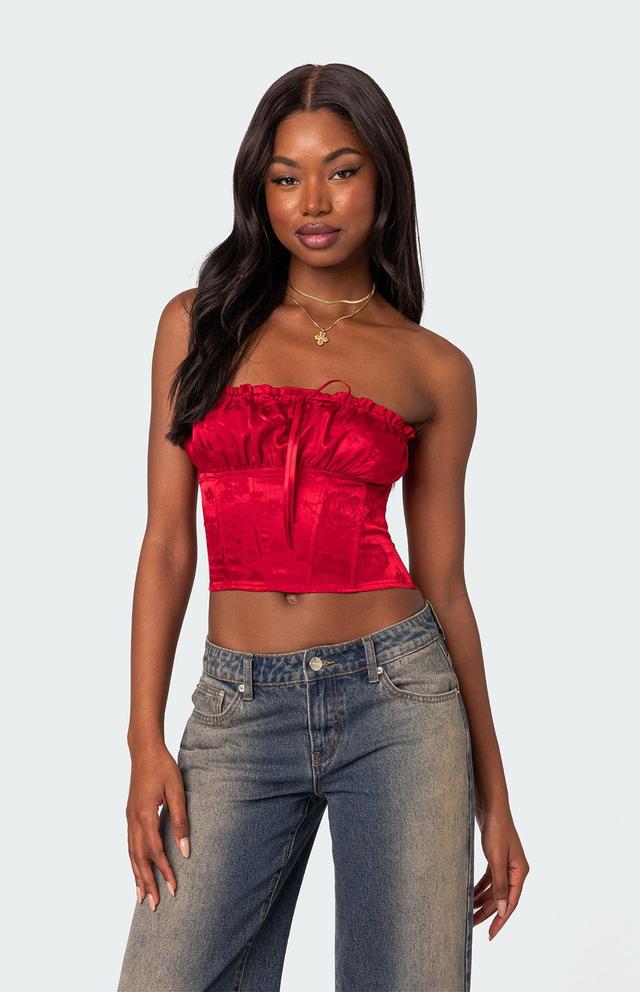 Edikted Women's Elaine Satin Corset Product Image