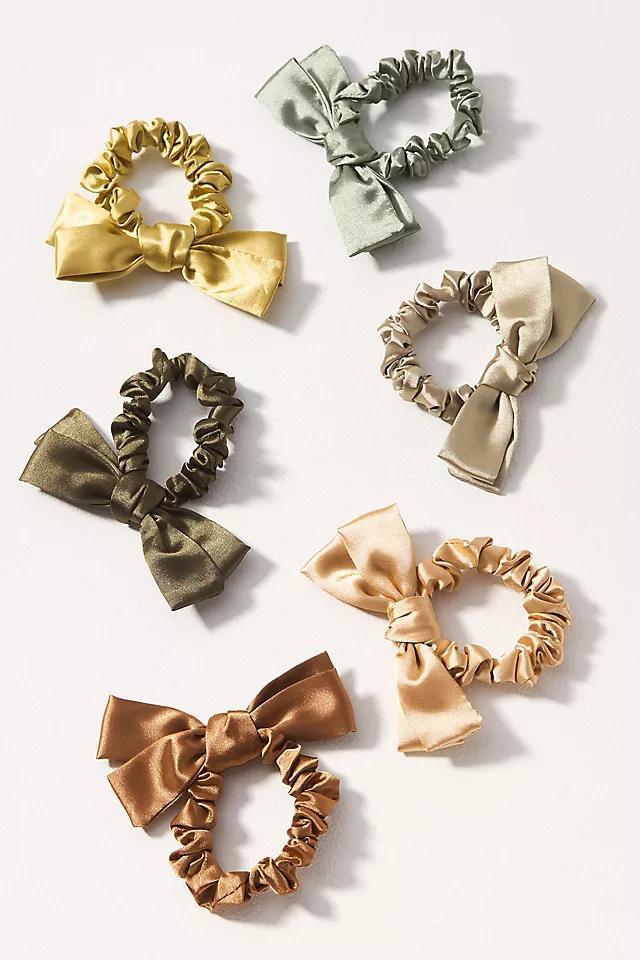 Satin Bow Hair Ties, Set of 6 Product Image