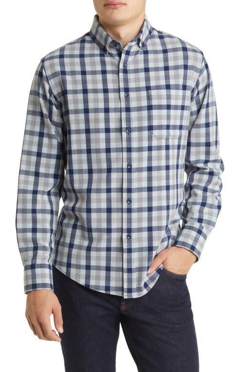 Mizzen+Main Mens City Trim Fit Check Stretch Flannel Button-Down Shirt Product Image