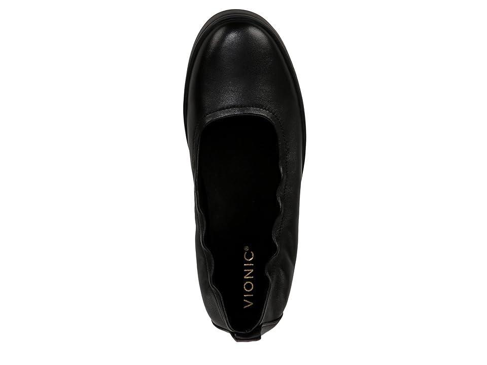 VIONIC Uptown Ballet Slip-ons Leather) Women's Flat Shoes Product Image