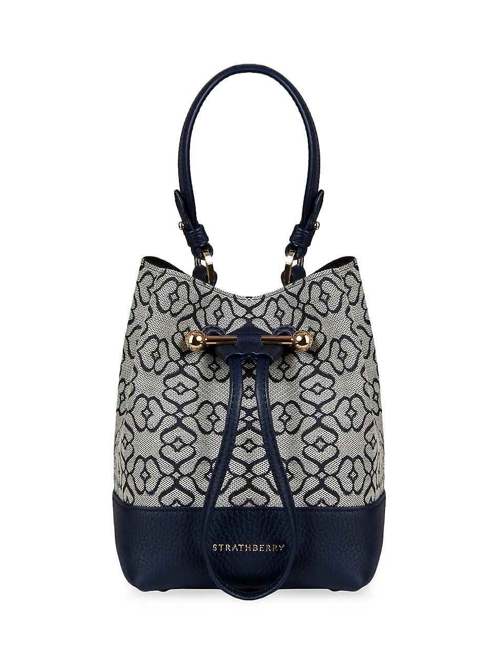 Womens Lana Osette Monogram Jacquard & Leather Bucket Bag Product Image