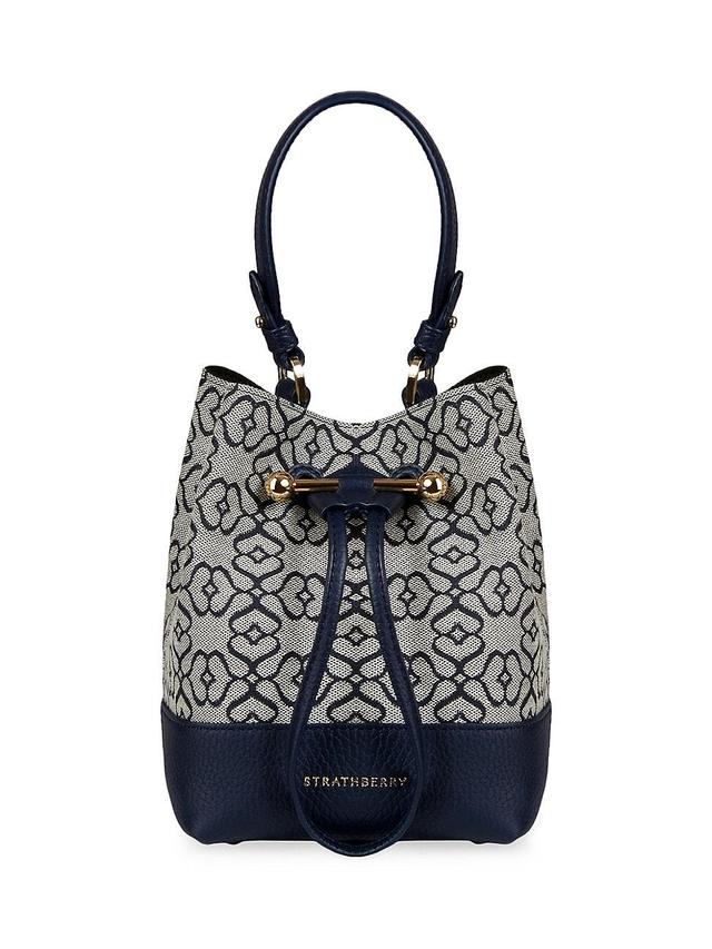 Womens Lana Osette Monogram Jacquard & Leather Bucket Bag Product Image