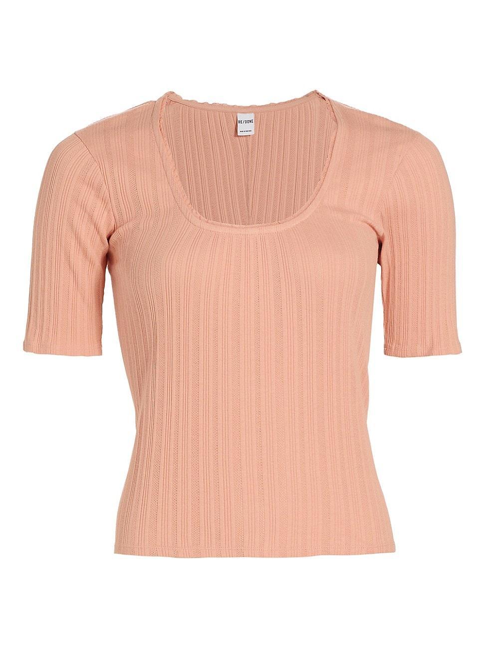 Womens Pointelle Cotton Top Product Image