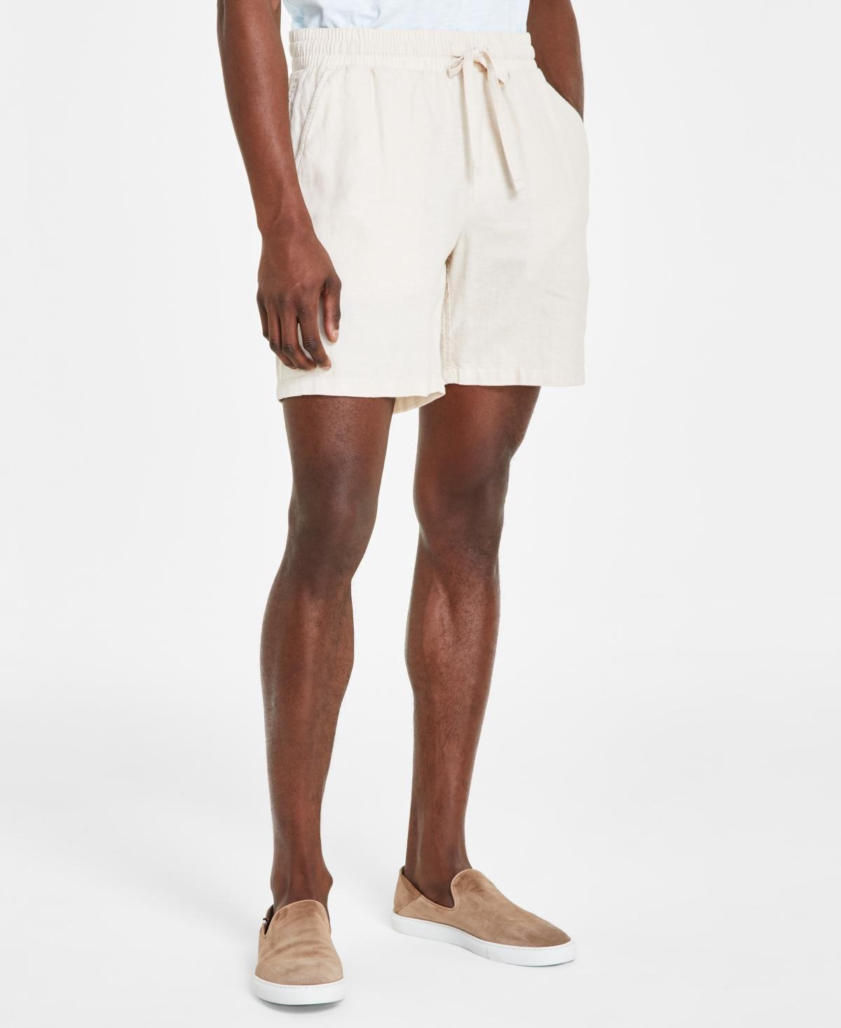 Sun + Stone Mens Charlie Linen Pull-On Shorts, Created for Macys Product Image