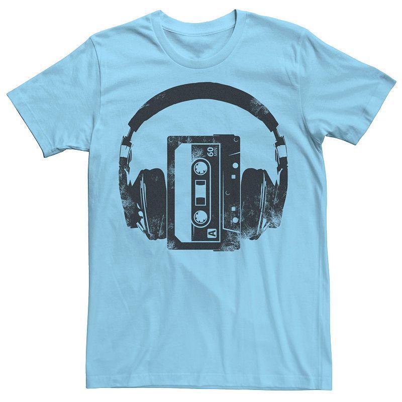 Mens Music For Life Headphones Cassette Graphic Tee Product Image