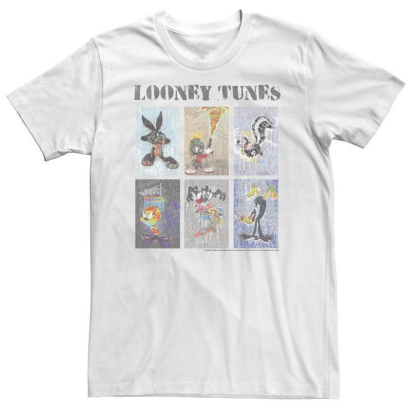 Big & Tall Looney Toons Painted Character Squares Tee, Mens Product Image