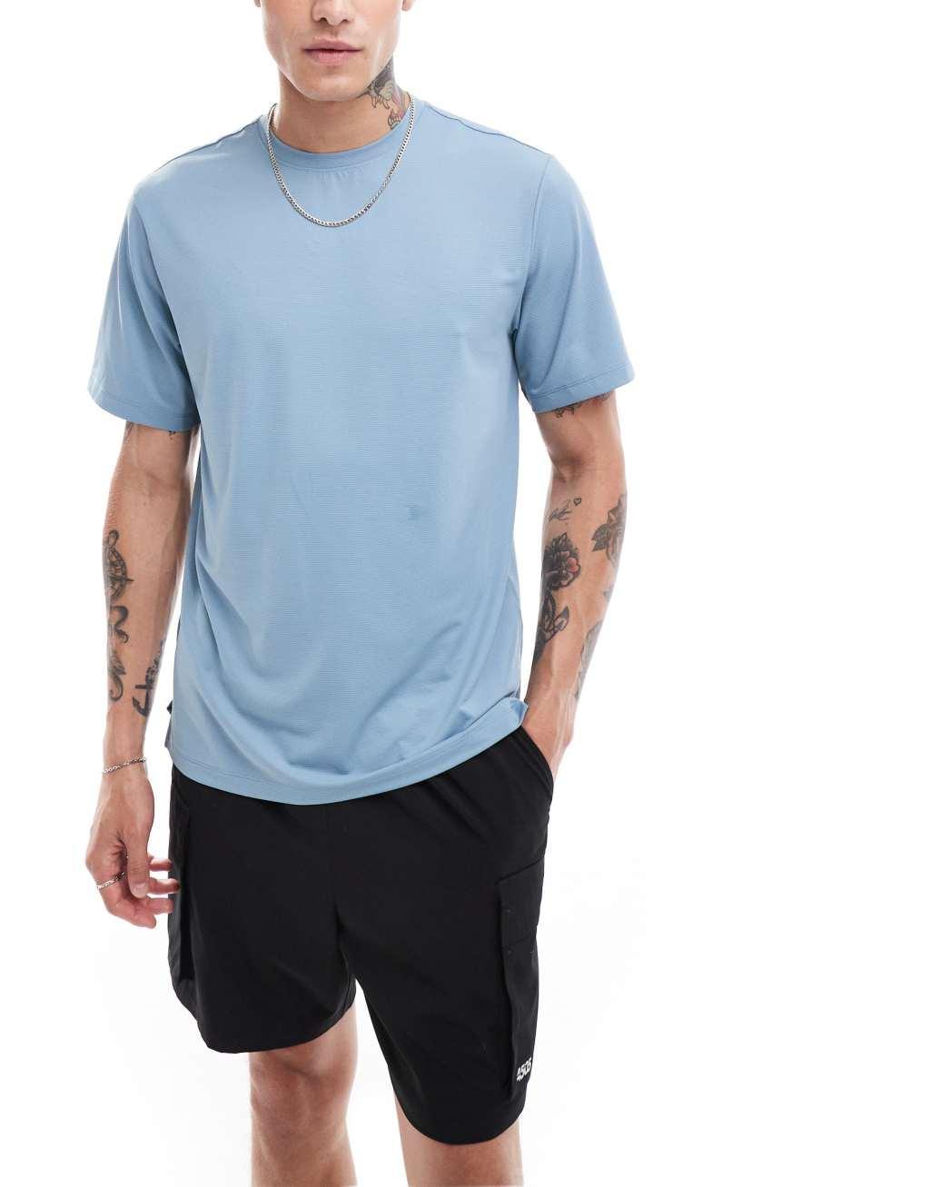 ASOS 4505 Icon training t-shirt with quick dry in slate blue Product Image