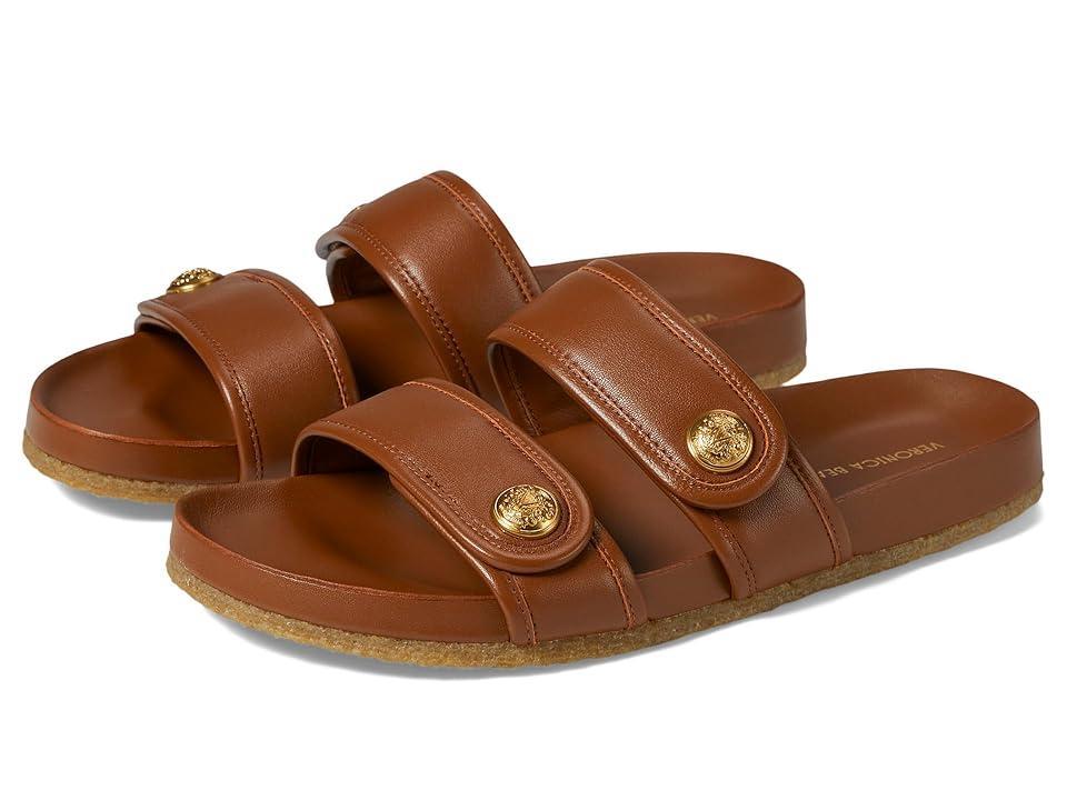 Veronica Beard Percey Slides (Caramel Leather) Women's Sandals Product Image