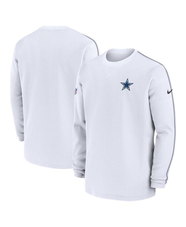 Nike Mens White Dallas Cowboys 2024/25 Sideline Coach Long Sleeve Top - White Product Image