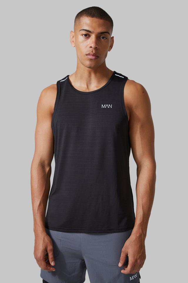 Mens Black Man Active Lightweight Performance Reg Fit Vest, Black Product Image