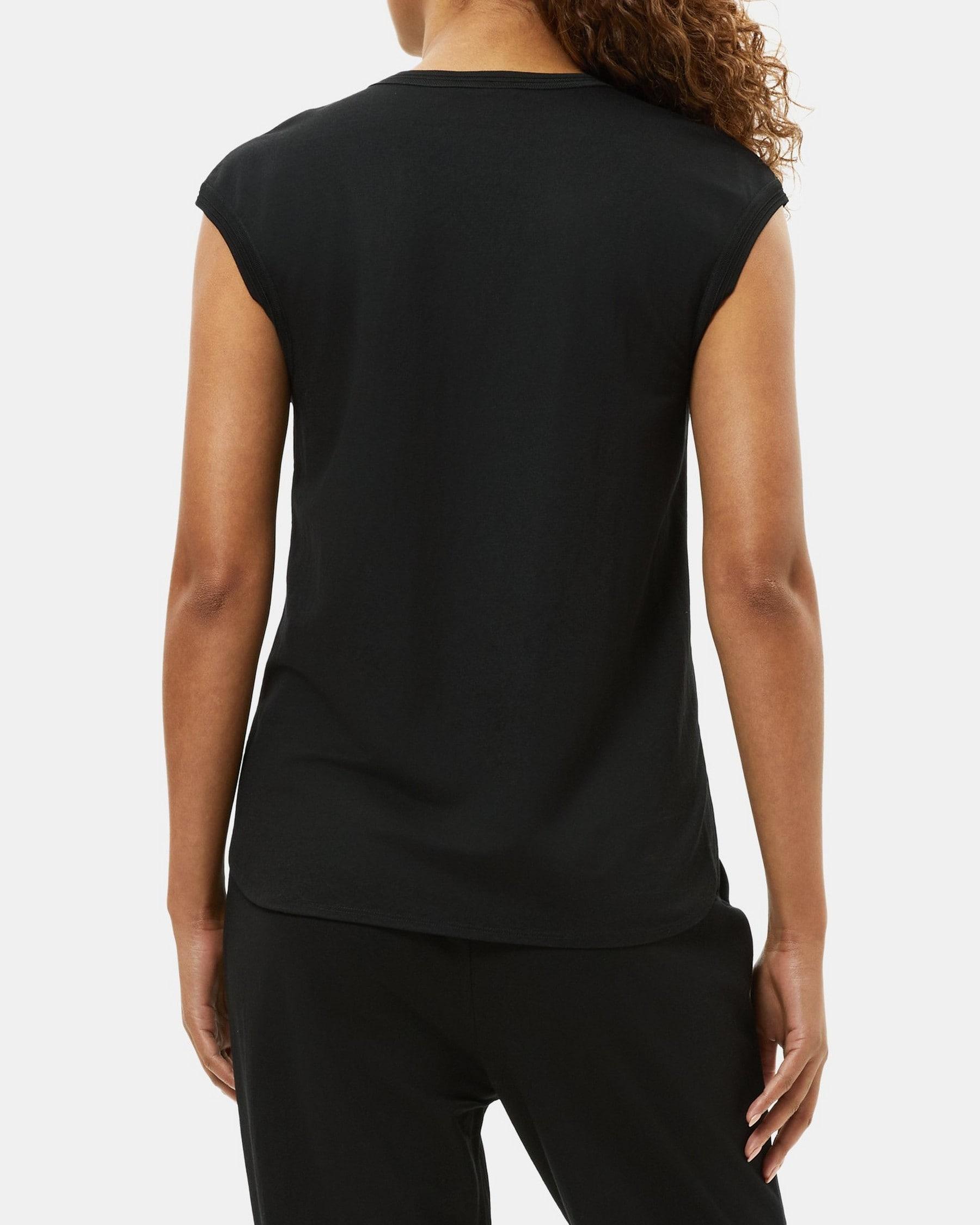 Scoop Neck Tee in Drapey Piqué Product Image