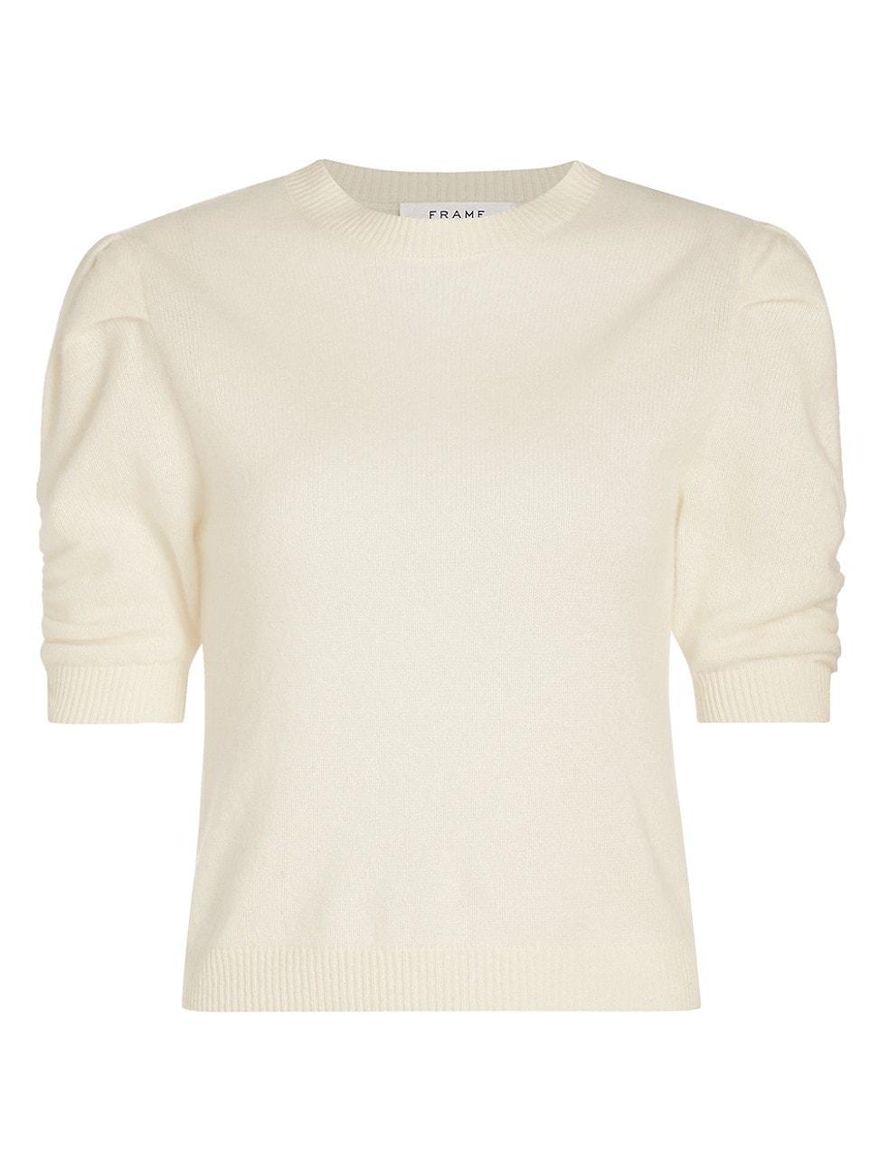 FRAME Ruched Sleeve Recycled Cashmere Blend Sweater Product Image