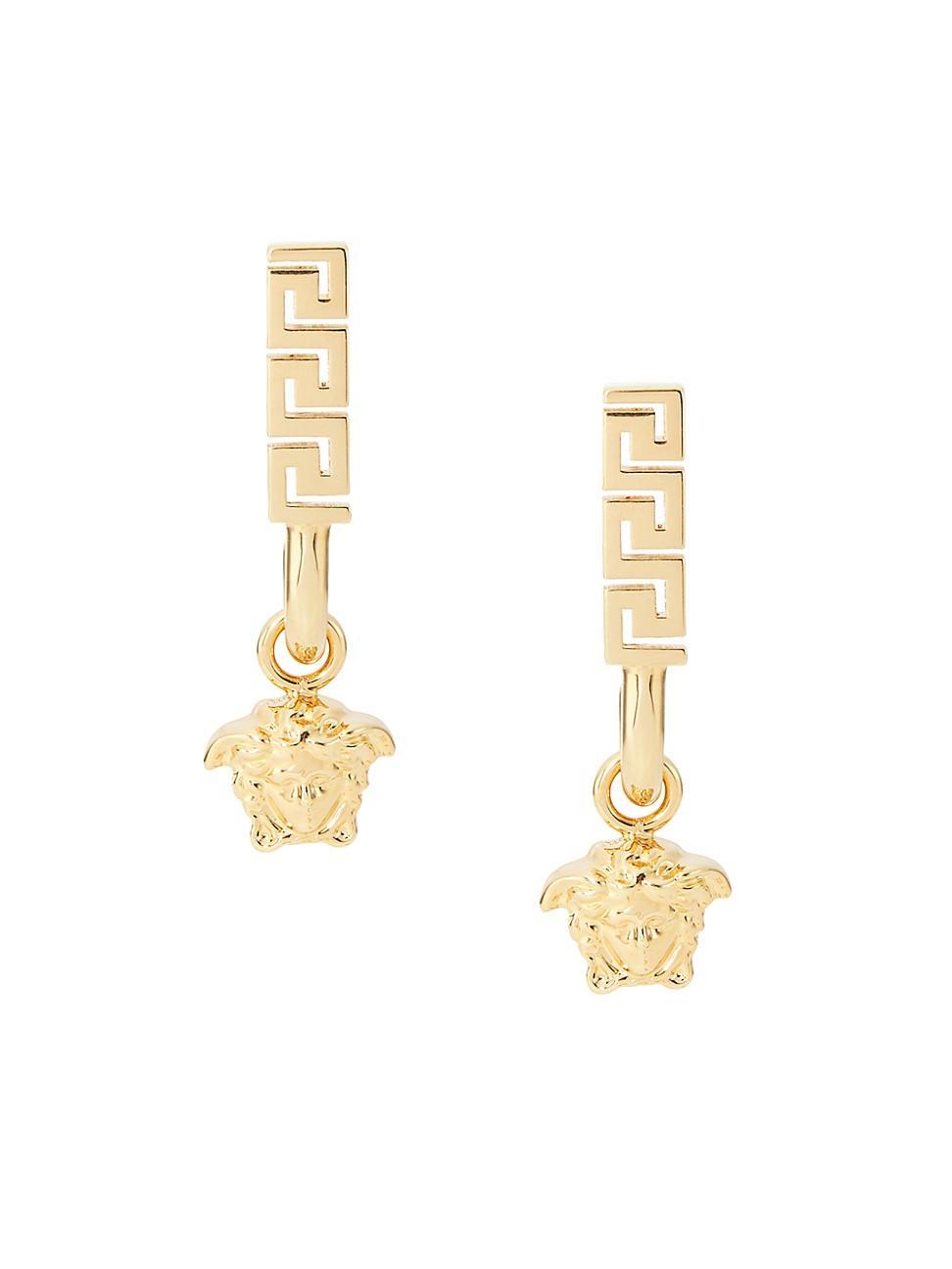 Womens Greca Goldtone Drop Earrings Product Image