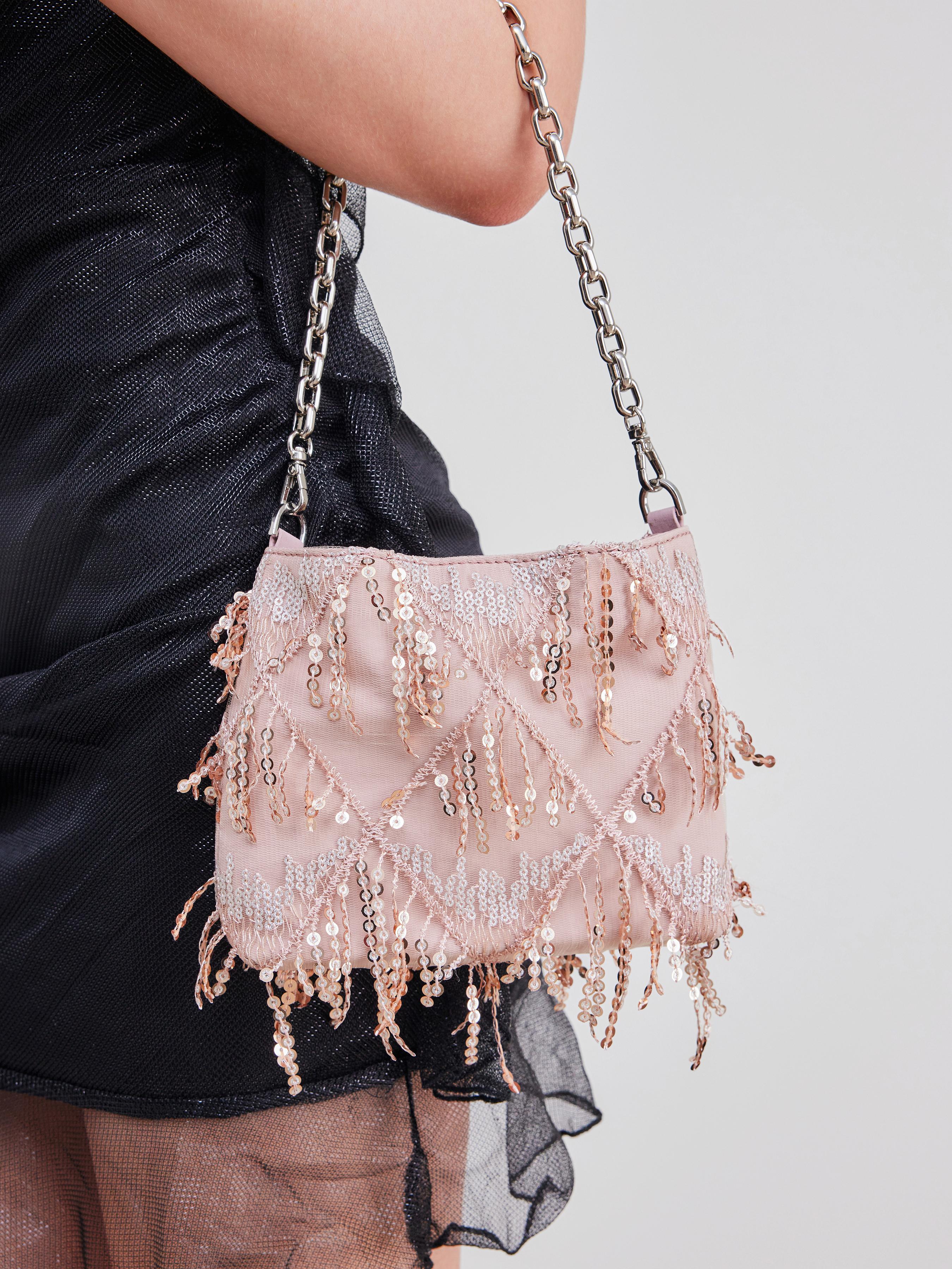 SEQUIN MESH MINI CLUTCH Product Image