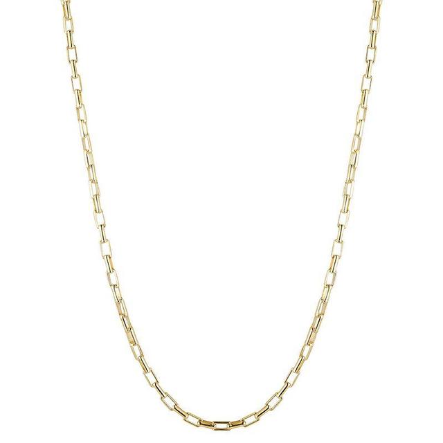 Sunkissed Sterling 14k Gold over Silver Square Long Link Necklace, Womens Product Image