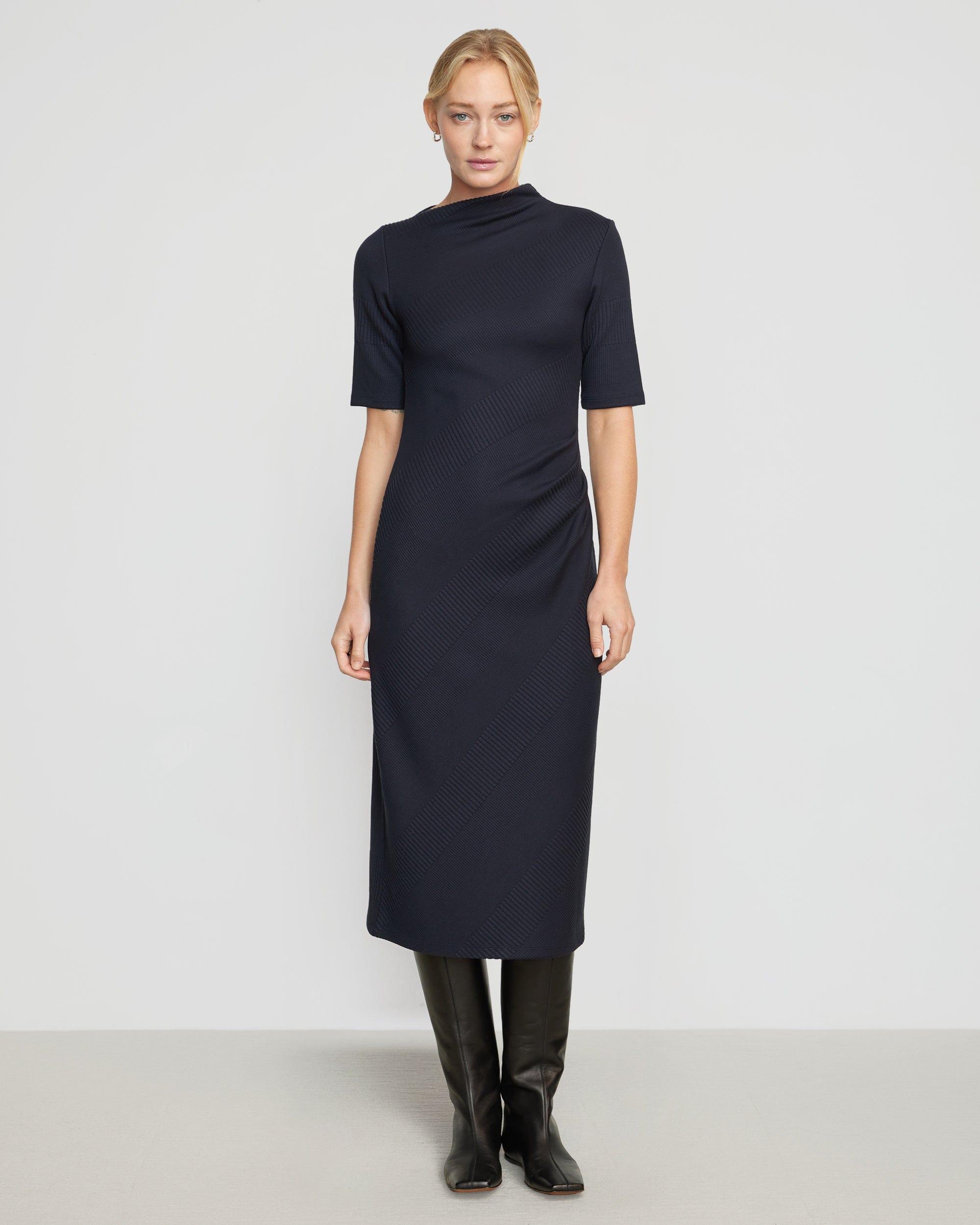 Evie Ribbed-Knit Jersey Dress Product Image