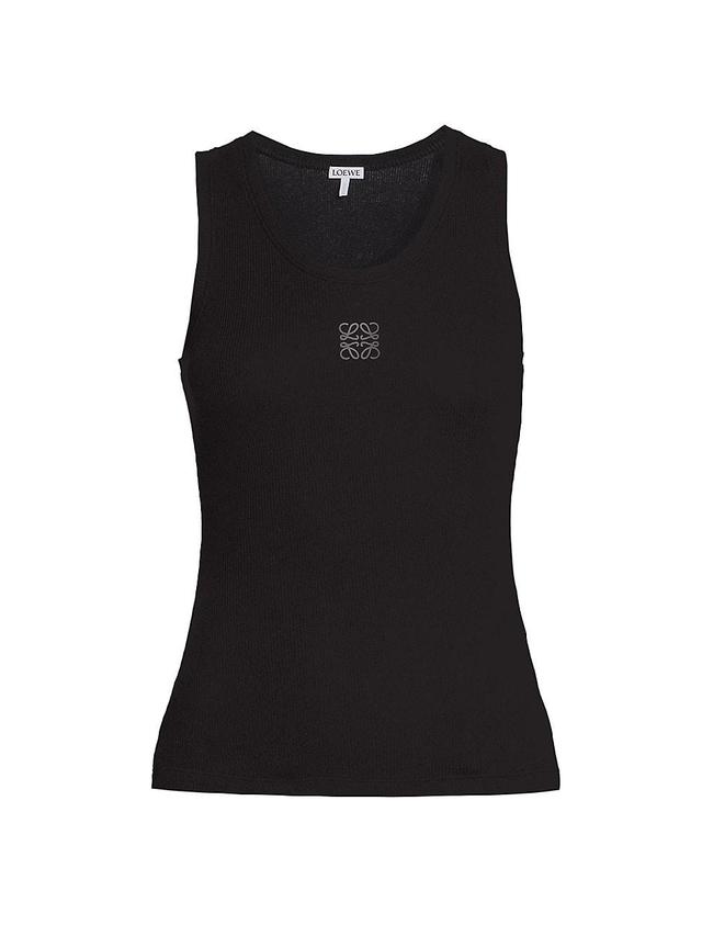 Womens Anagram Rib-Knit Tank Product Image