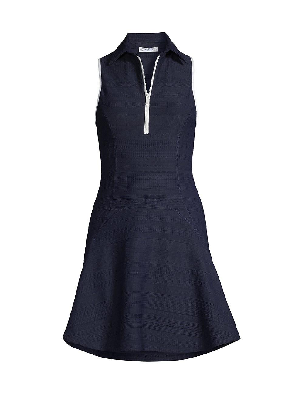 Womens Golf & Tennis Zip-Front A-Line Dress Product Image