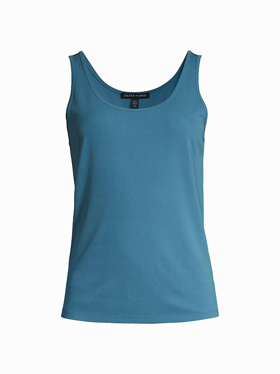 Scoop-Neck Silk Jersey Tank Product Image