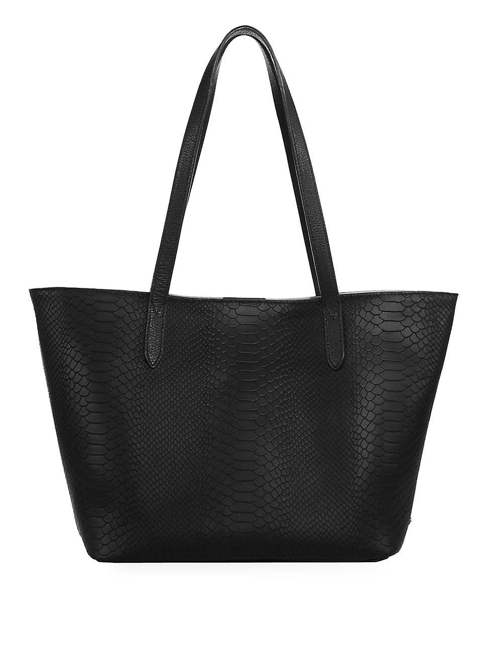 Womens Teddie Python-Embossed Leather Tote Product Image