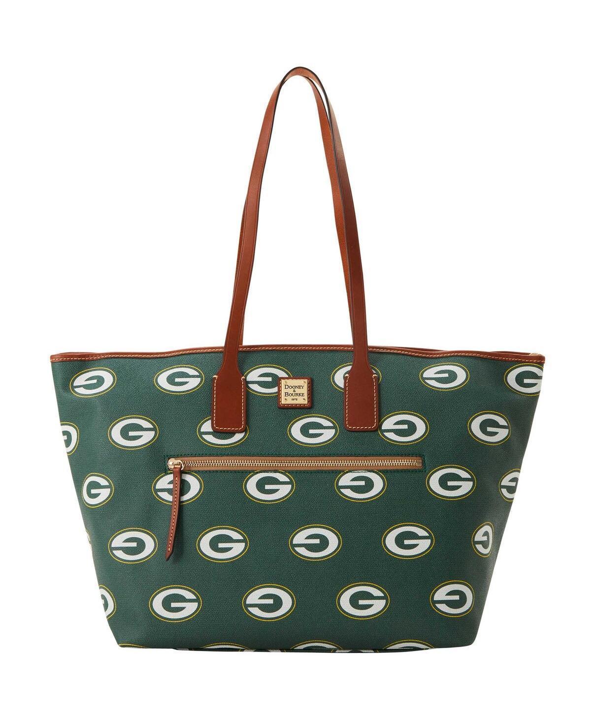 Womens Dooney & Bourke Green Bay Packers Sporty Monogram Large Zip Tote Bag Product Image