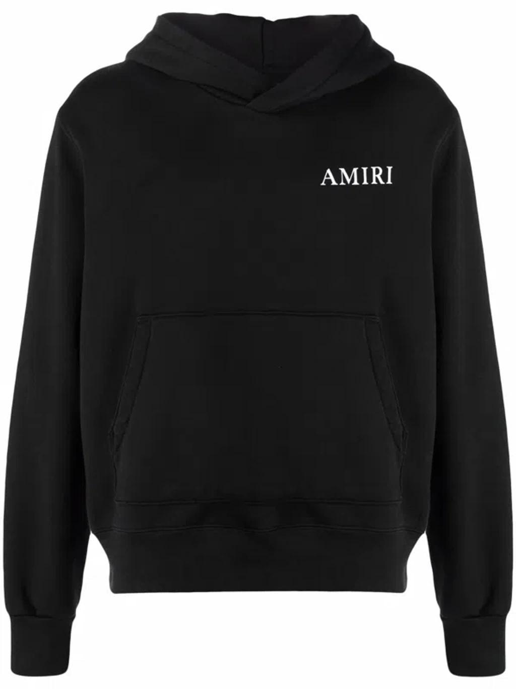 Graphic-print Long-sleeve Hoodie In Black Product Image