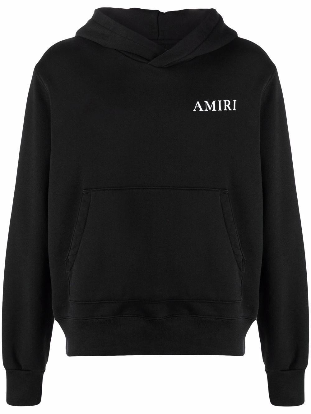 Graphic-print Long-sleeve Hoodie In Black Product Image