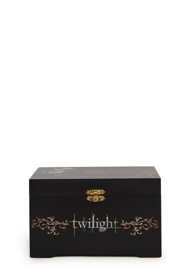 Dolls Kill x Twilight Wooden Graphic Print Love Jewelry Box - Black Product Image