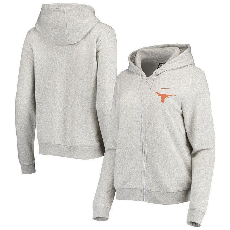 Womens Nike Heathered Gray Texas Longhorns Varsity Fleece Full-Zip Hoodie Product Image