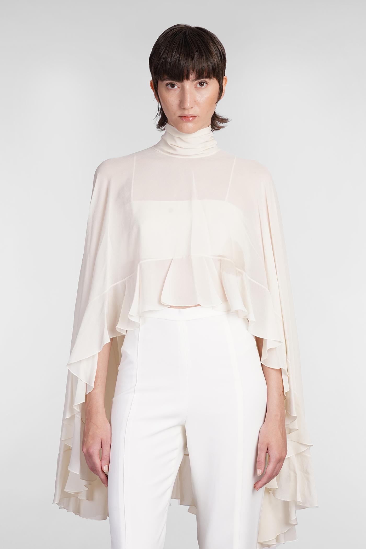 Blouse In Beige Silk Product Image