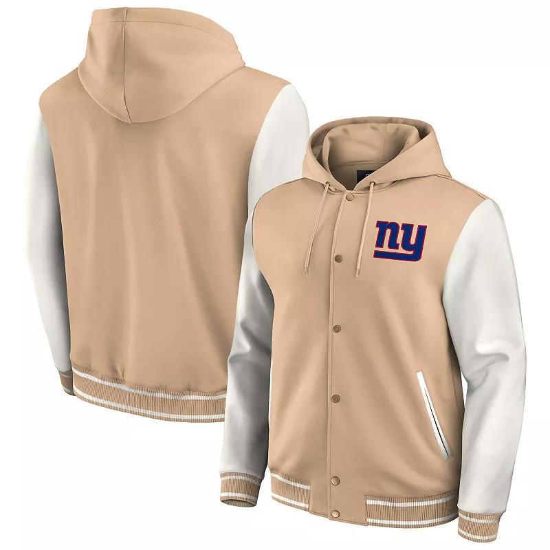 Mens Darius Rucker Collection by Fanatics Tan New York Giants Baseball Full-Snap Tri-Blend Hoodie Jacket Product Image