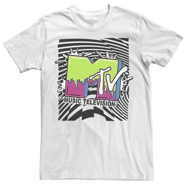 Big & Tall MTV Splatter Striped Logo Tee, Mens Product Image