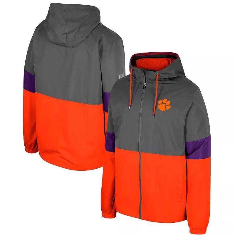 Mens Colosseum Charcoal Clemson Tigers Miles Full-Zip Jacket Product Image