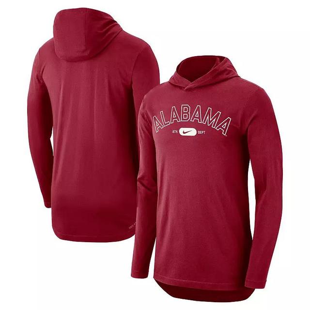 Mens Nike Crimson Alabama Crimson Tide Campus Performance Long Sleeve Hoodie T-Shirt Product Image