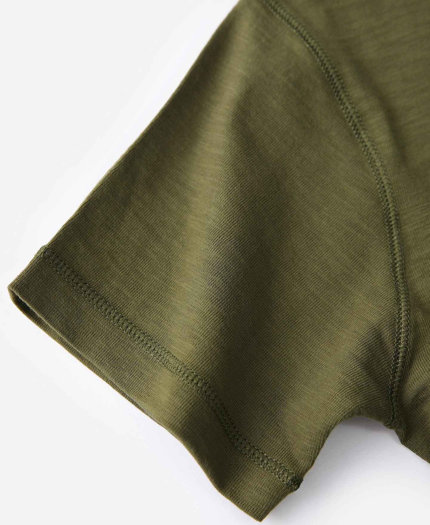 10.5 oz US Cotton Tubular Gusset T-Shirt - Green Product Image