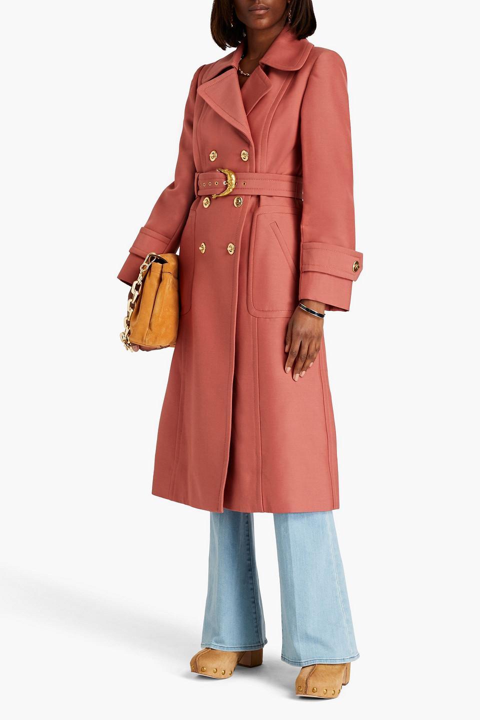 Wool-blend Trench Coat In Antique Rose Product Image