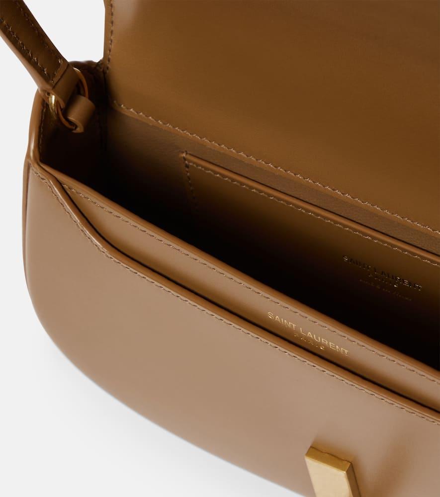 SAINT LAURENT Mini Leather Shoulder Bag In Brown Product Image