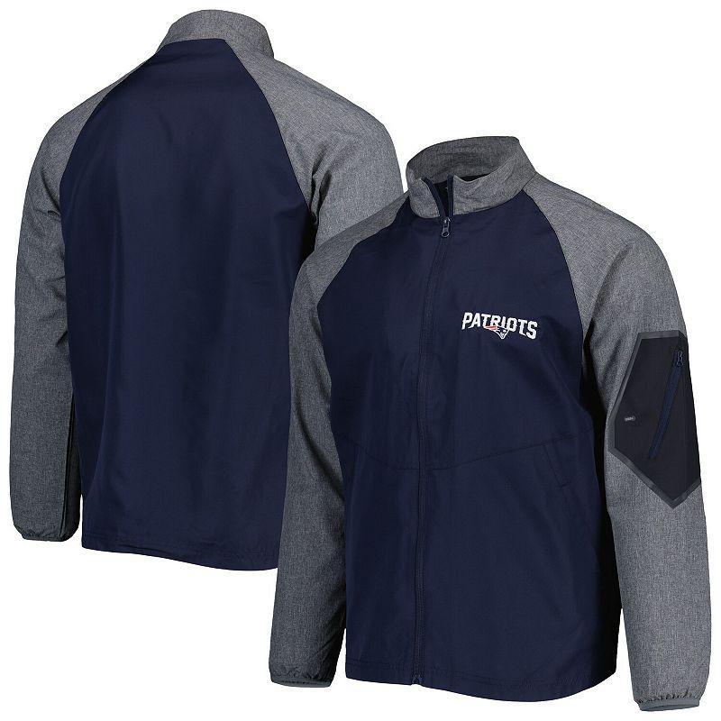 Mens Dunbrooke New England Patriots Hurricane Raglan Full-Zip Windbreaker Jacket Blue Product Image