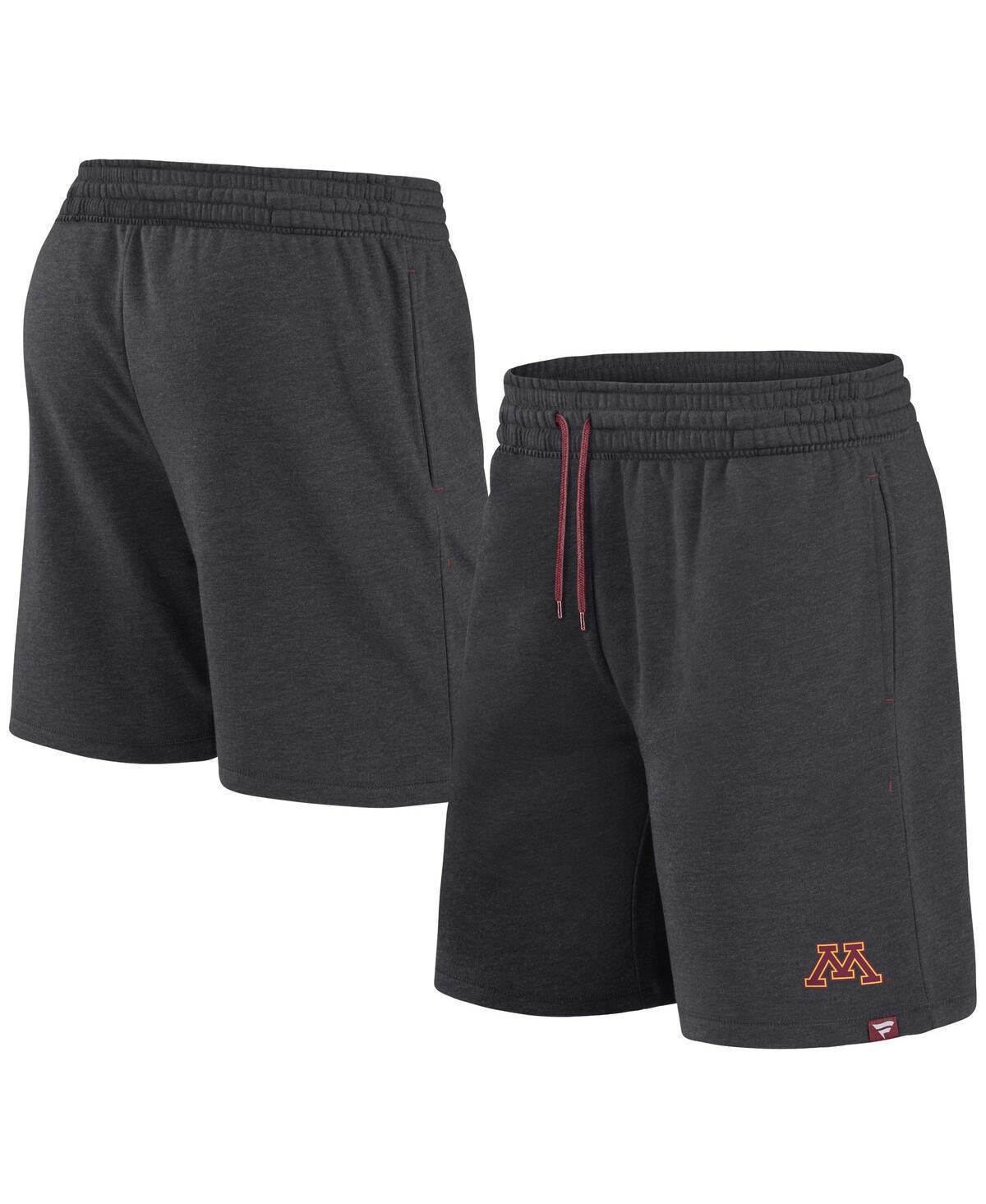 Mens Fanatics Heather Charcoal Minnesota Golden Gophers Primary Logo Shorts Product Image