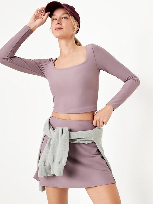 PowerSoft Long-Sleeve Crop Support Top Product Image