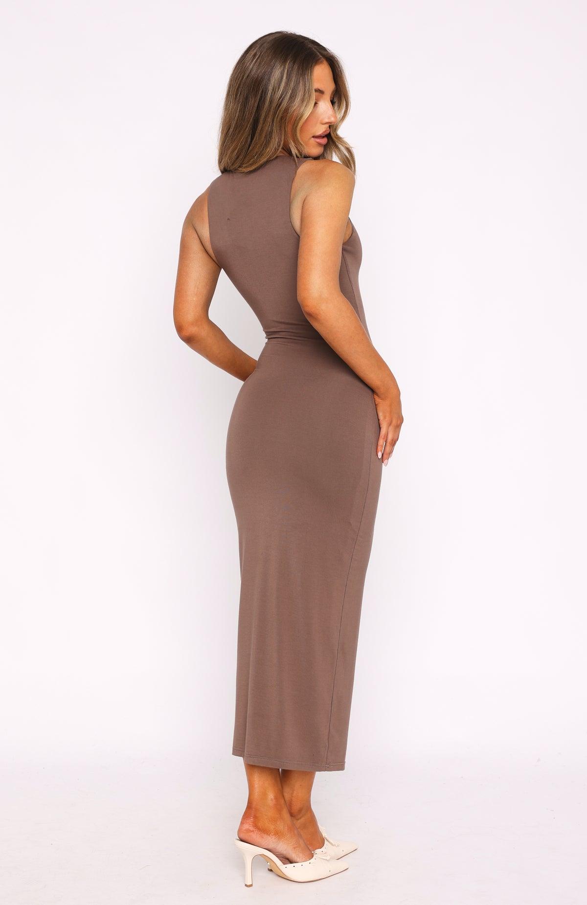 No Sweat Midi Dress Mocha Product Image