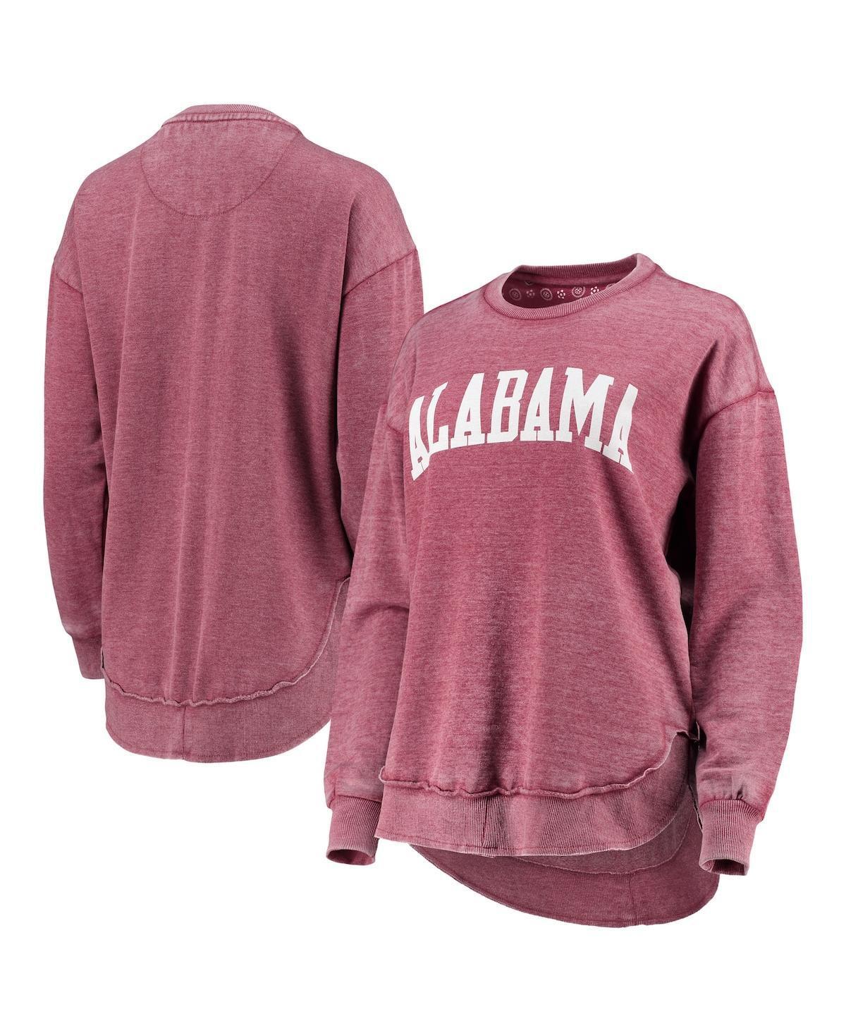 Womens Pressbox Crimson Alabama Crimson Tide Vintage Wash Pullover Sweatshirt Product Image