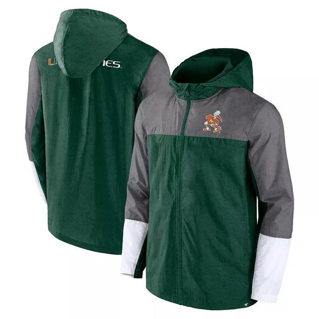 Mens Fanatics Branded /Gray Miami Hurricanes Game Day Ready Full-Zip Jacket Product Image