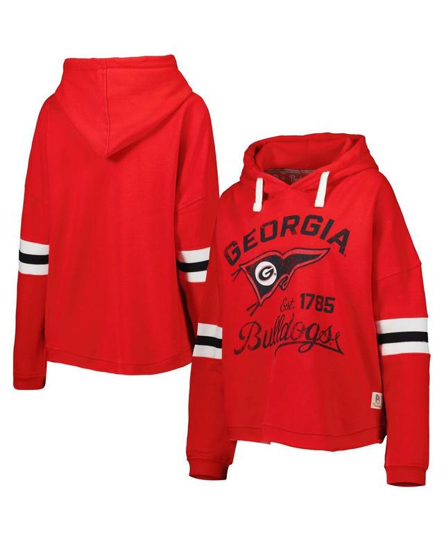 Womens Pressbox Georgia Bulldogs Super Pennant Pullover Hoodie Product Image