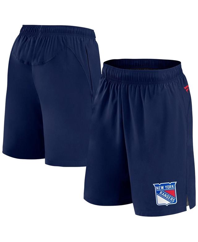 Mens Fanatics Branded Navy New York Rangers Authentic Pro Tech Shorts Ran Blue Product Image