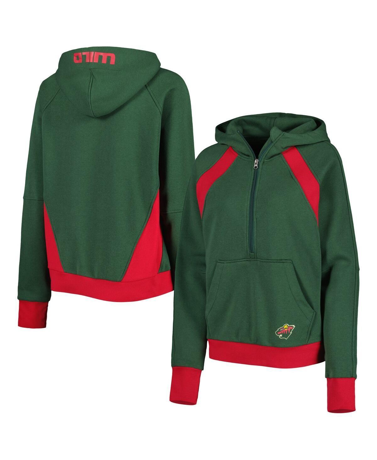 Womens Starter Minnesota Wild Wishbone Half-Zip Hoodie Product Image